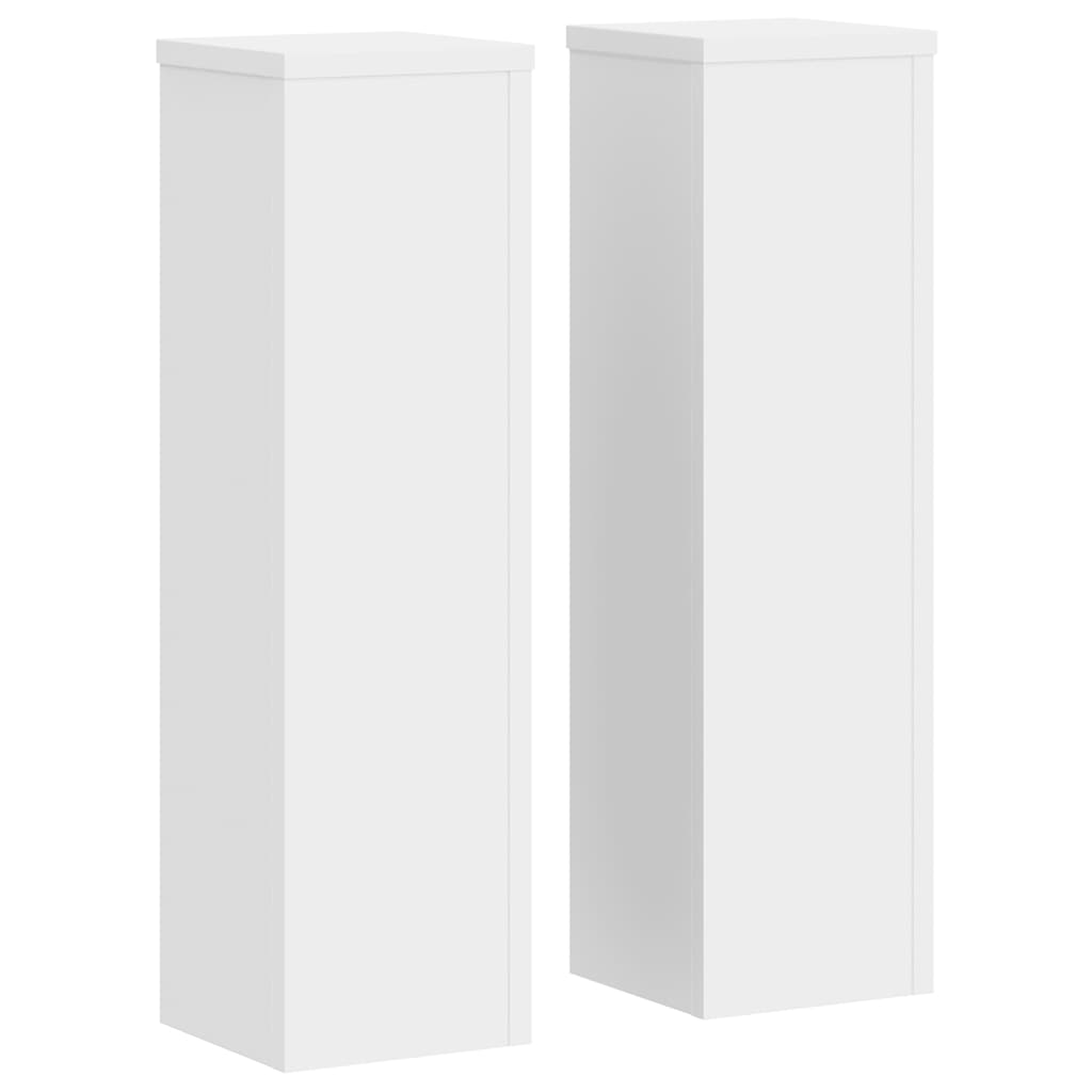 Planteholder 2 stk. Hvid 17 x 17 x 60 cm Konstrueret træ