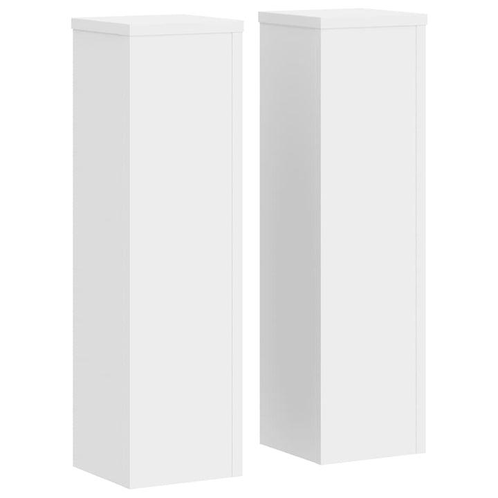 Planteholder 2 stk. Hvid 17 x 17 x 60 cm Konstrueret træ