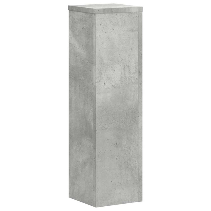 plantestativer 2 stk. 17x17x60 cm konstrueret træ betongrå