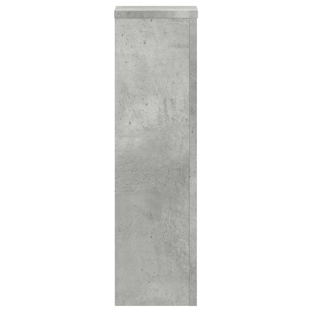 plantestativer 2 stk. 17x17x60 cm konstrueret træ betongrå