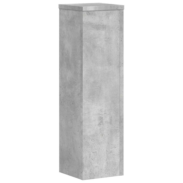 plantestativer 2 stk. 17x17x60 cm konstrueret træ betongrå