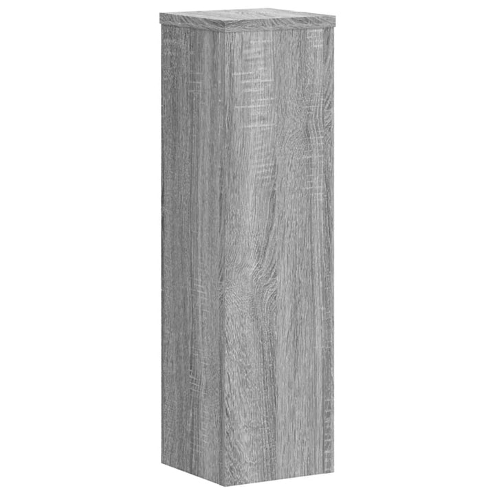 plantestativer 2 stk. 17x17x60 cm konstrueret træ grå sonoma-eg