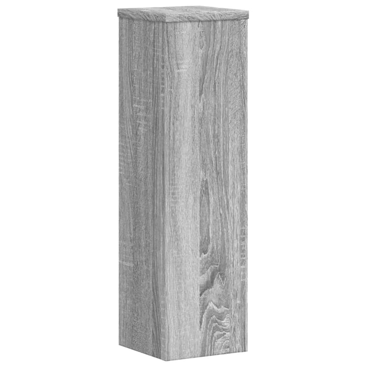 plantestativer 2 stk. 17x17x60 cm konstrueret træ grå sonoma-eg