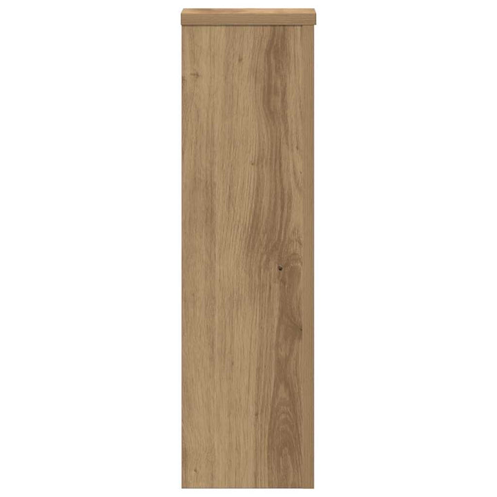plantestativer 2 stk. 17x17x60 cm konstrueret træ egetræsfarvet