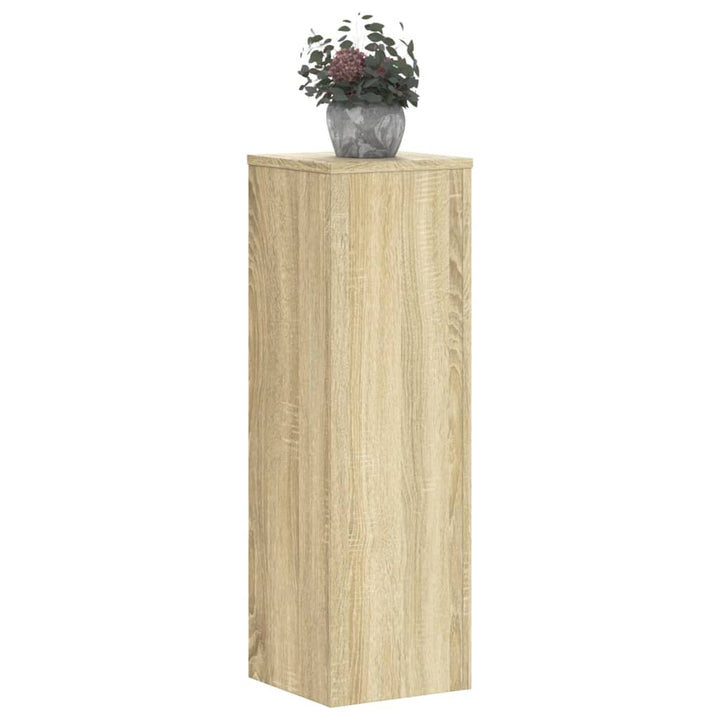 plantestativer 2 stk. 25x25x80 cm konstrueret træ sonoma-eg