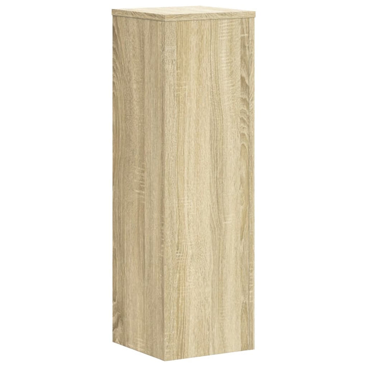 plantestativer 2 stk. 25x25x80 cm konstrueret træ sonoma-eg