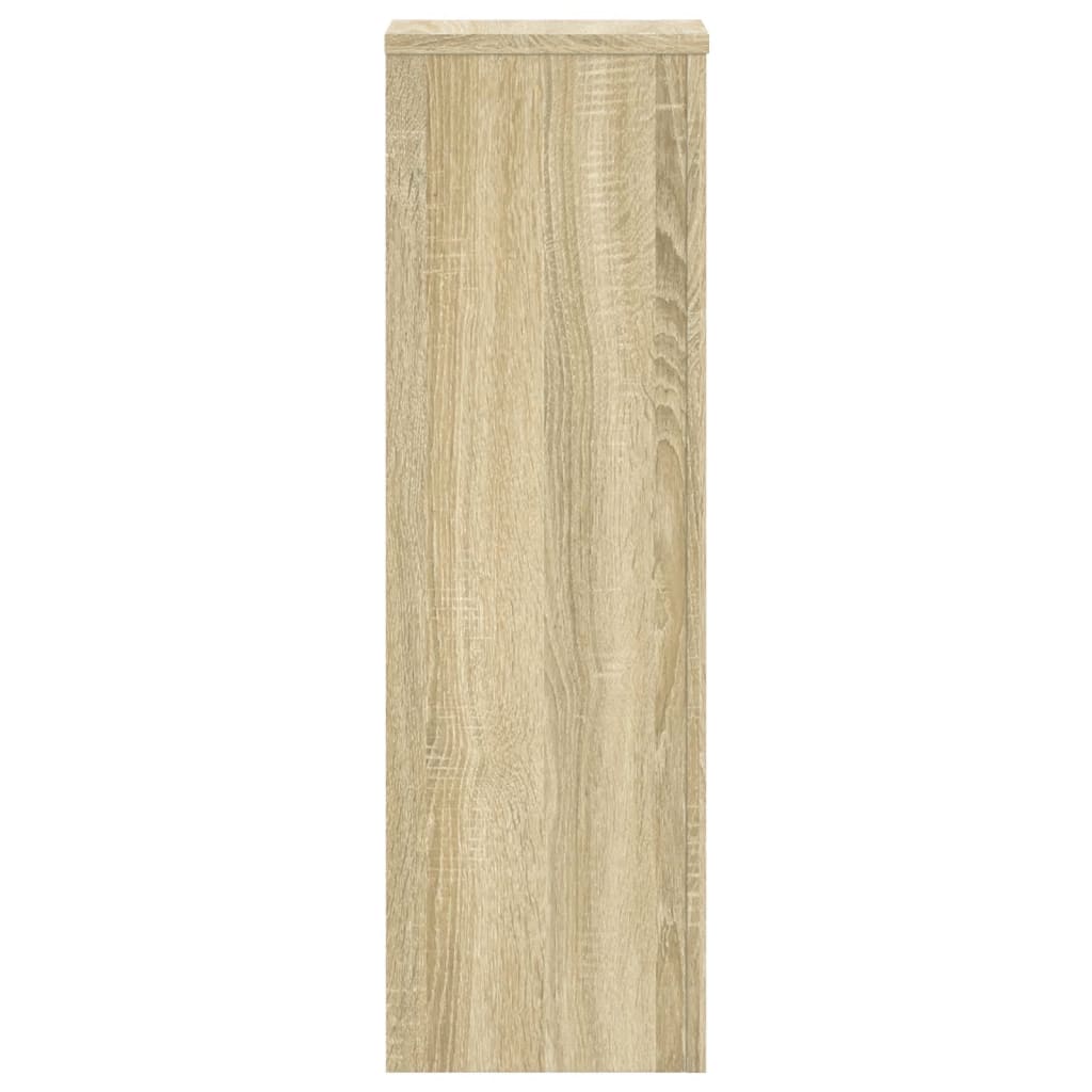plantestativer 2 stk. 25x25x80 cm konstrueret træ sonoma-eg