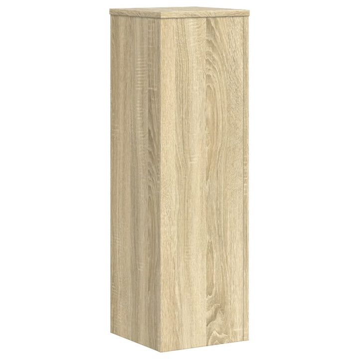 plantestativer 2 stk. 25x25x80 cm konstrueret træ sonoma-eg
