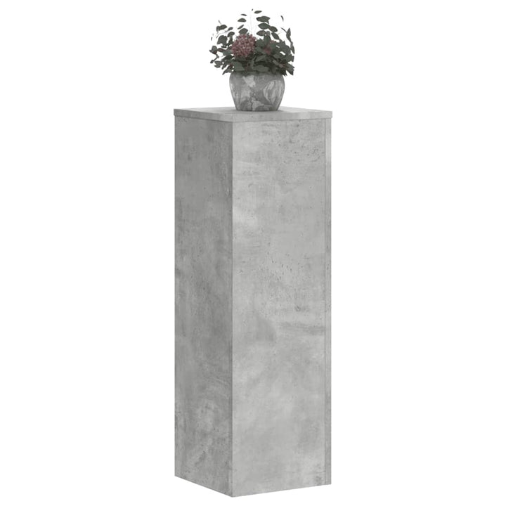 plantestativer 2 stk. 25x25x80 cm konstrueret træ betongrå