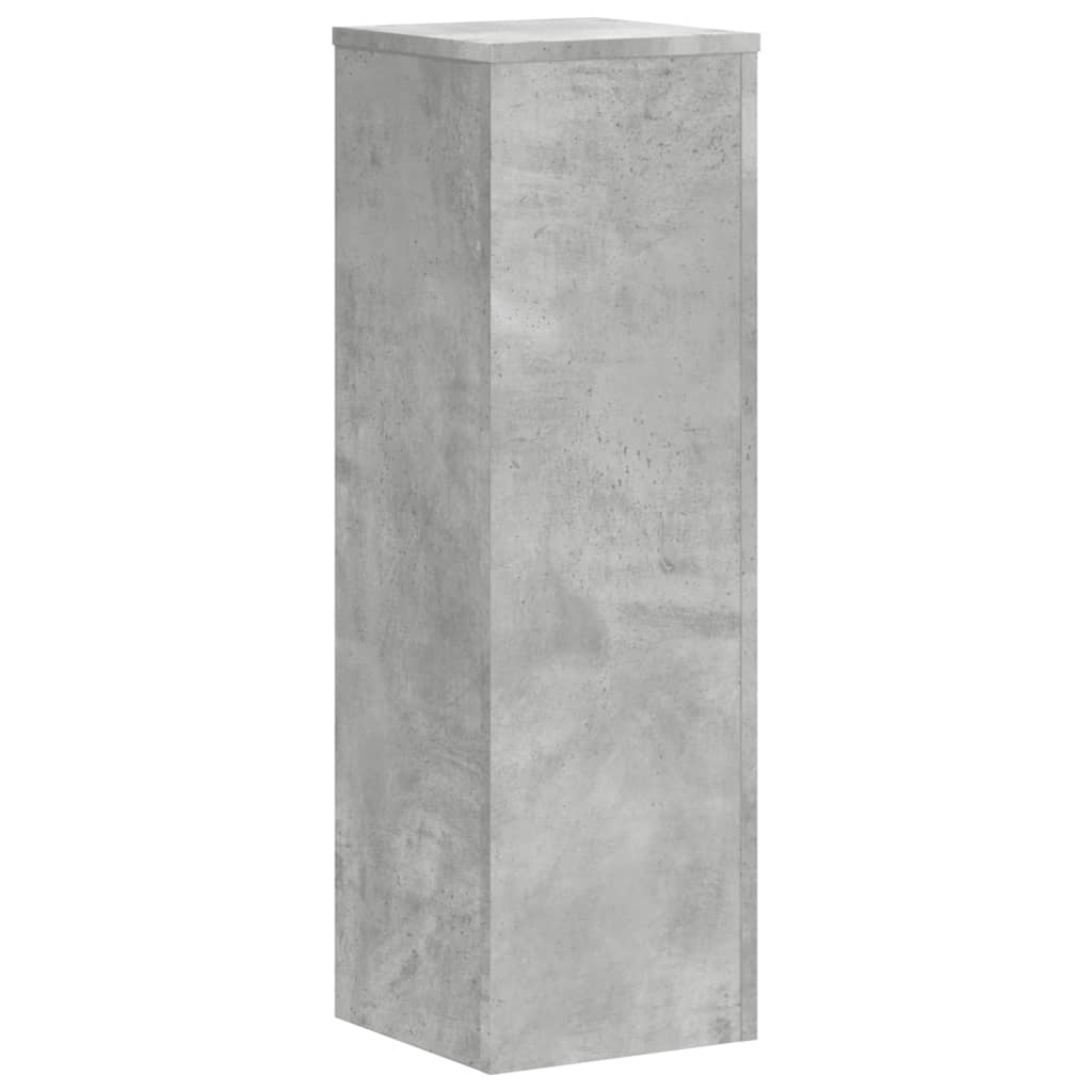 plantestativer 2 stk. 25x25x80 cm konstrueret træ betongrå
