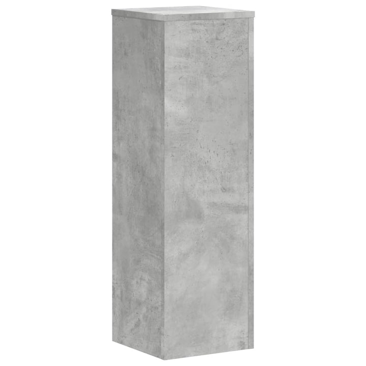 plantestativer 2 stk. 25x25x80 cm konstrueret træ betongrå