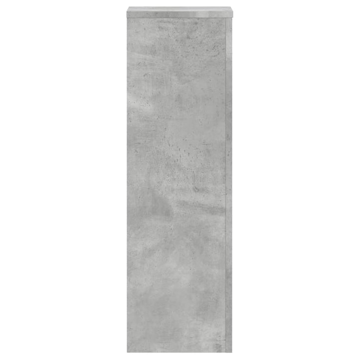 plantestativer 2 stk. 25x25x80 cm konstrueret træ betongrå