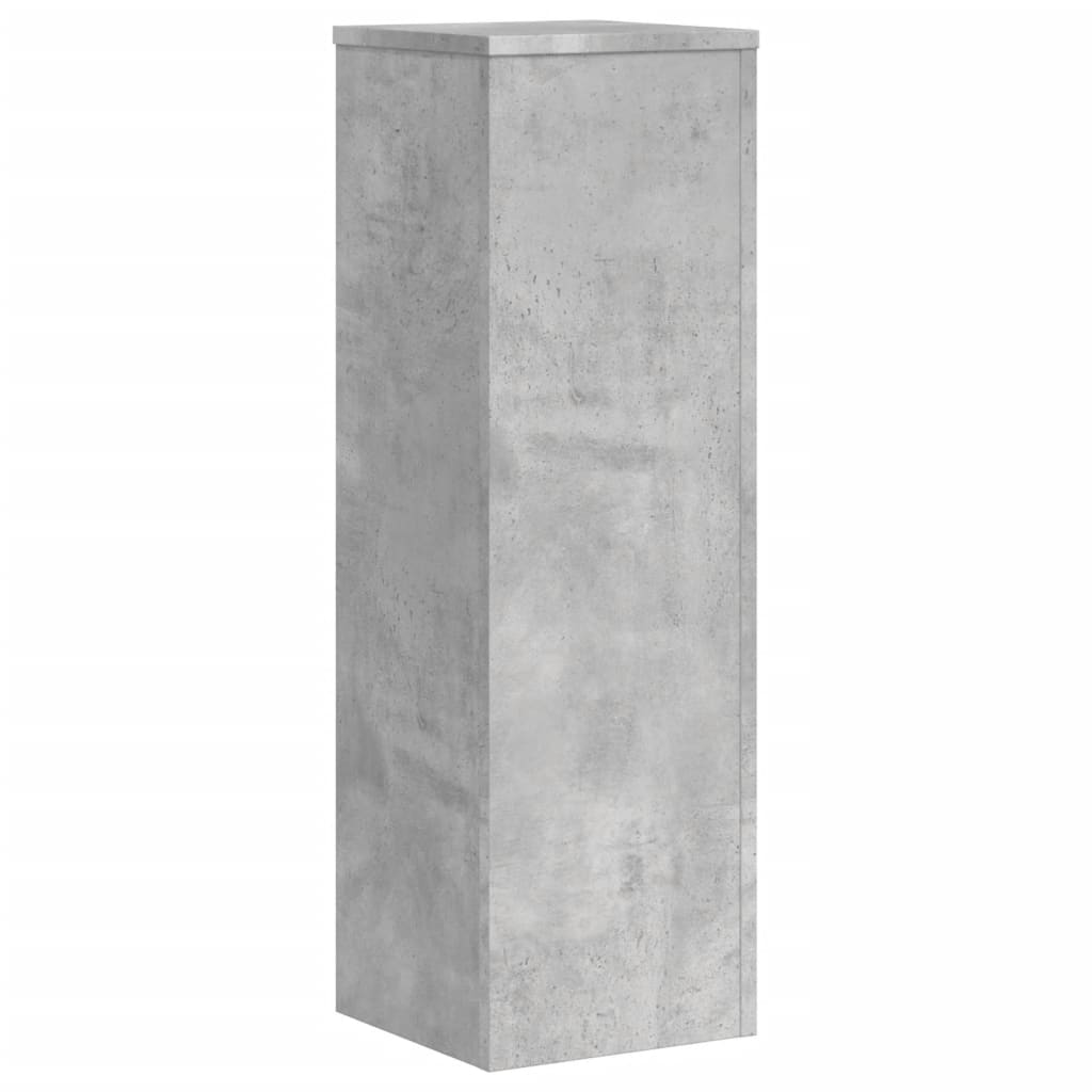 plantestativer 2 stk. 25x25x80 cm konstrueret træ betongrå