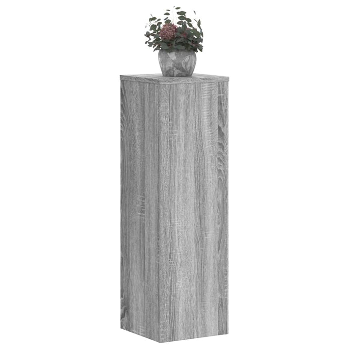 plantestativer 2 stk. 25x25x80 cm konstrueret træ grå sonoma-eg