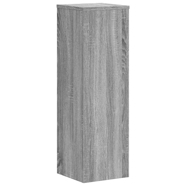 plantestativer 2 stk. 25x25x80 cm konstrueret træ grå sonoma-eg