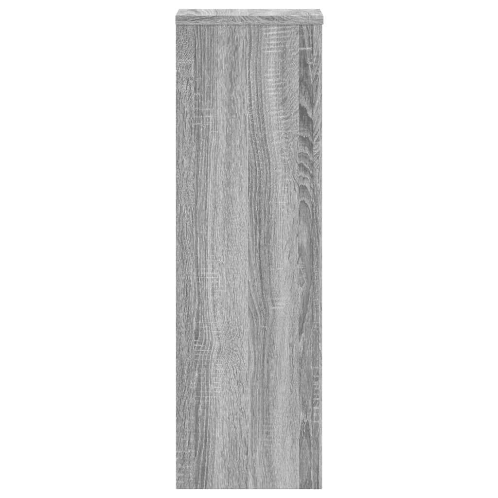 plantestativer 2 stk. 25x25x80 cm konstrueret træ grå sonoma-eg