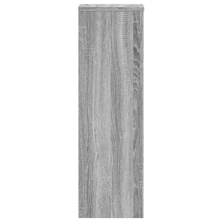 plantestativer 2 stk. 25x25x80 cm konstrueret træ grå sonoma-eg