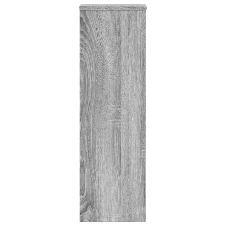 plantestativer 2 stk. 25x25x80 cm konstrueret træ grå sonoma-eg