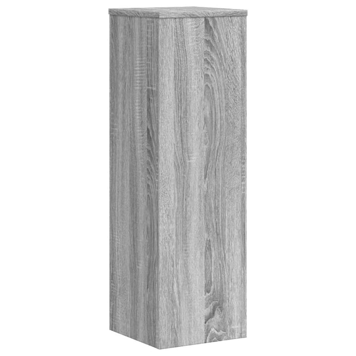 plantestativer 2 stk. 25x25x80 cm konstrueret træ grå sonoma-eg