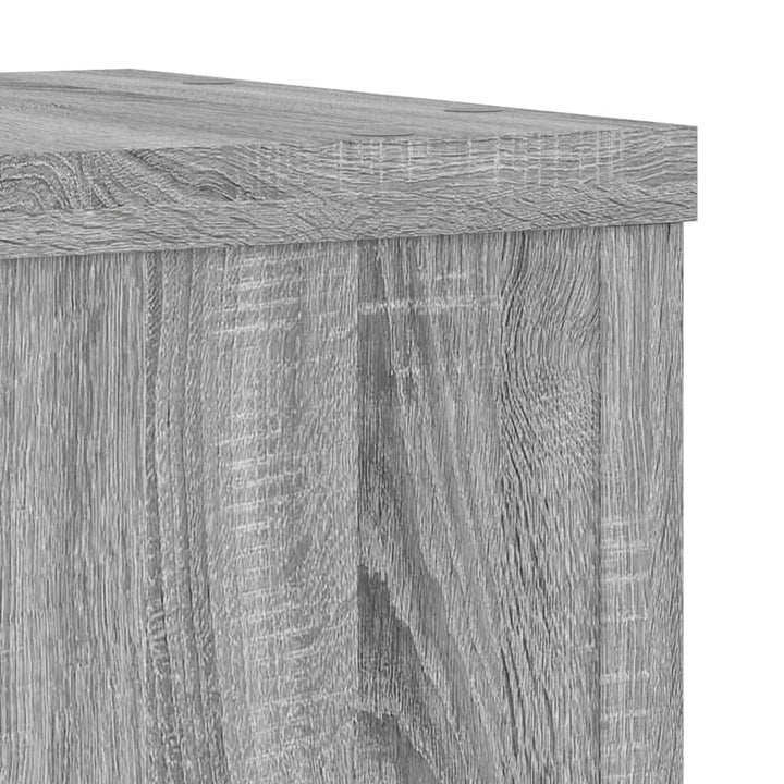 plantestativer 2 stk. 25x25x80 cm konstrueret træ grå sonoma-eg