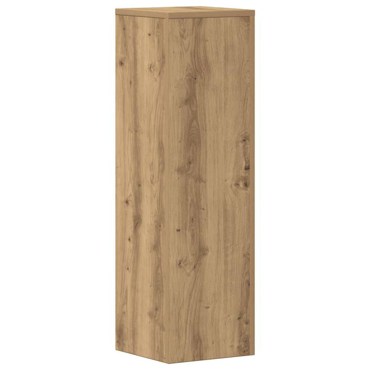 plantestativer 2 stk. 25x25x80 cm konstrueret træ egetræsfarvet