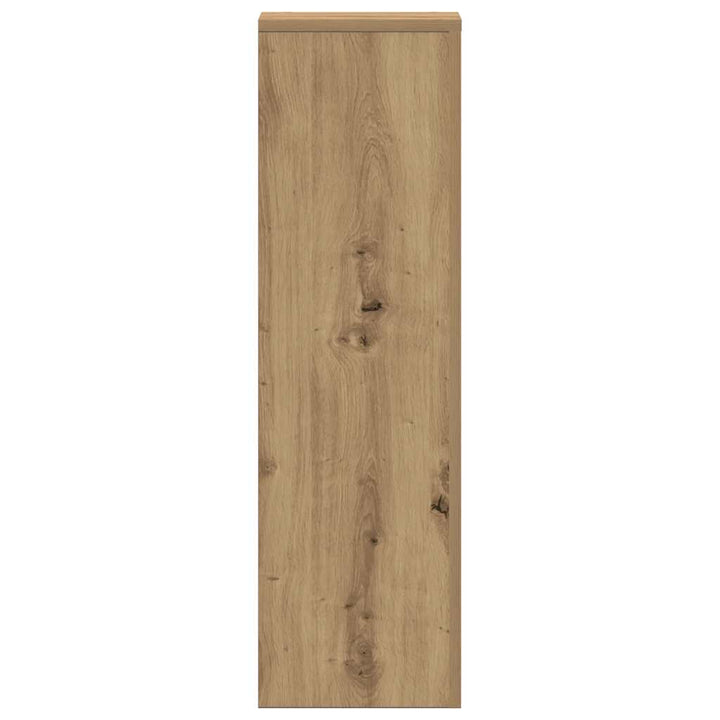 plantestativer 2 stk. 25x25x80 cm konstrueret træ egetræsfarvet