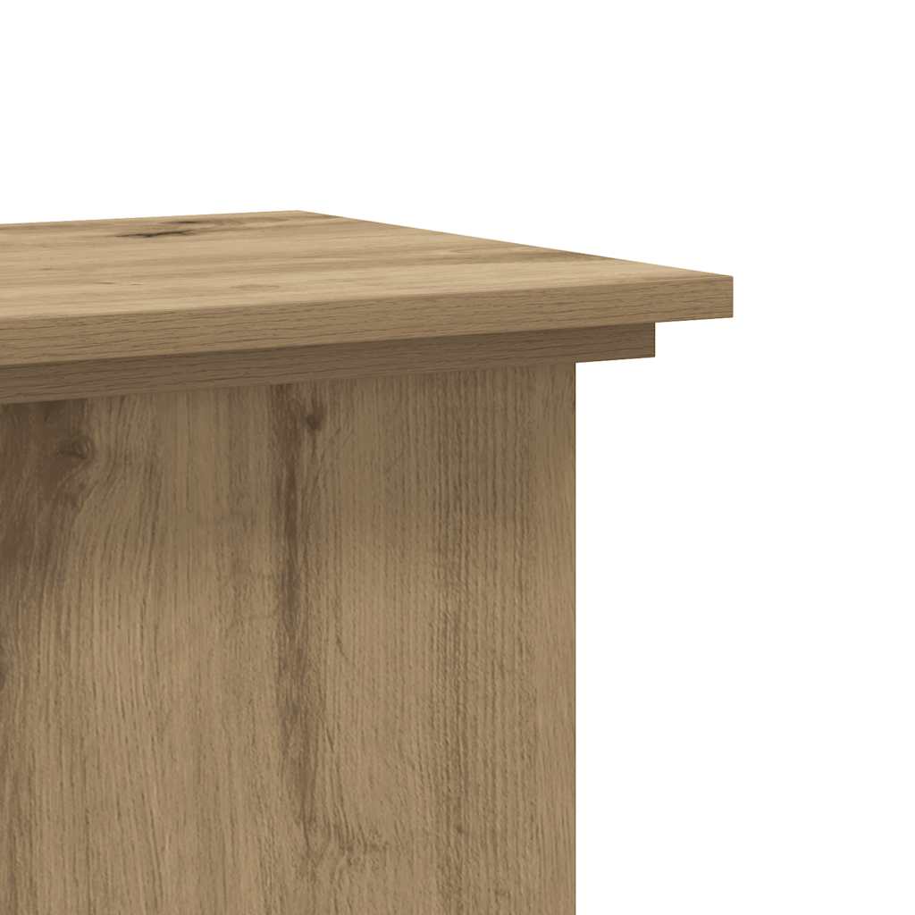 plantestativ 33x33x60 cm konstrueret træ gammelt egetræslook
