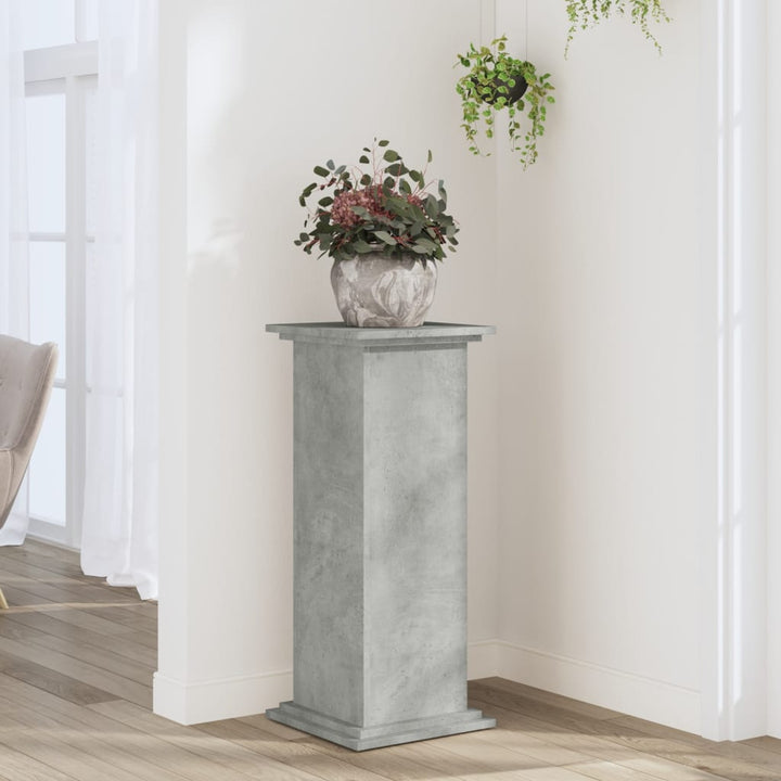 plantestativ 33x33x80 cm konstrueret træ betongrå