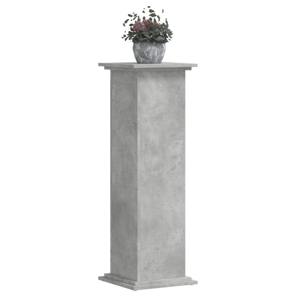 plantestativ 33x33x100 cm konstrueret træ betongrå