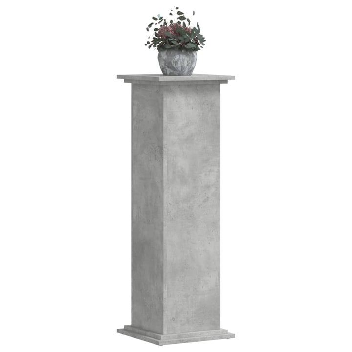 plantestativ 33x33x100 cm konstrueret træ betongrå