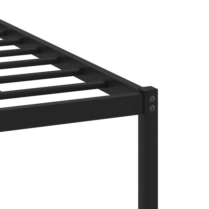 sengeramme uden madras 75x190 cm metal røget egetræsfarve