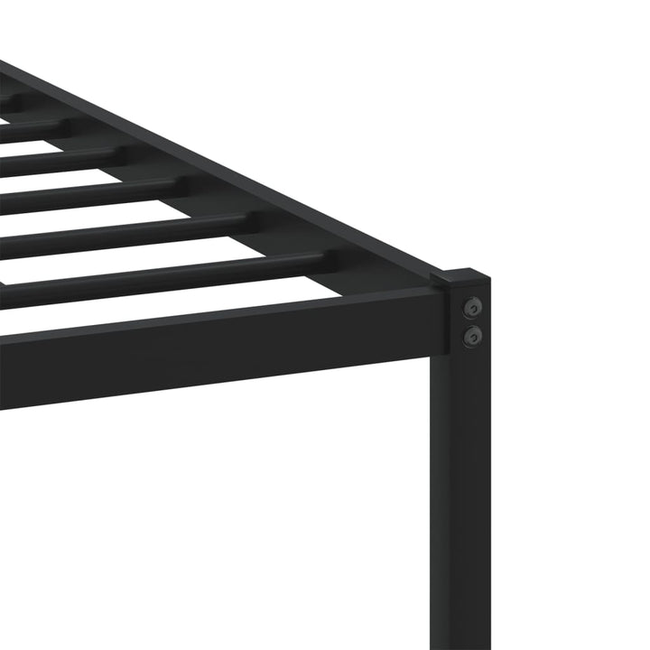 sengeramme uden madras 160x200 cm metal røget egetræsfarve