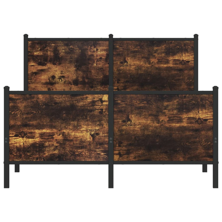 sengeramme uden madras 120x200 cm metal røget egetræsfarve