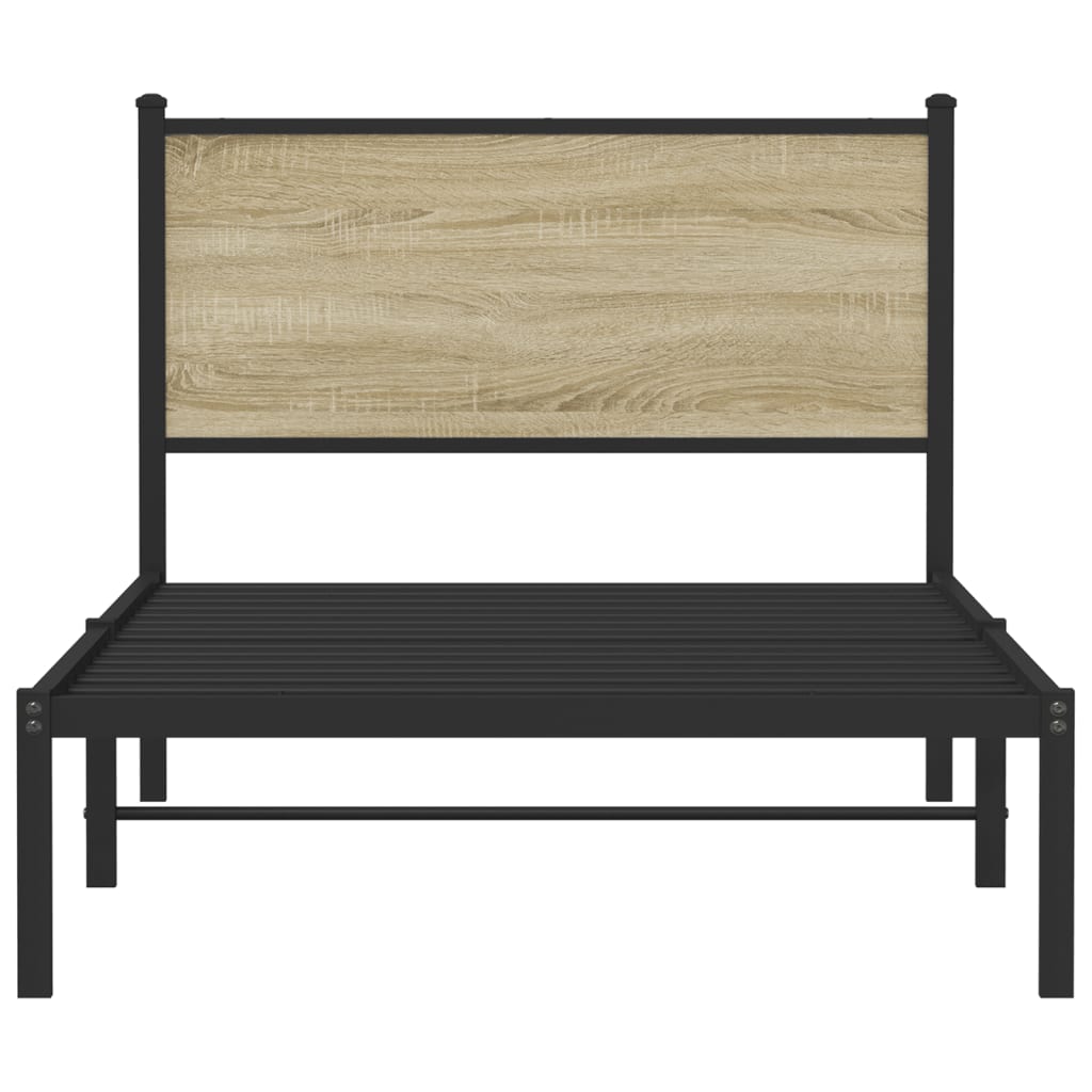 sengeramme uden madras 100x200 cm metal sonoma-eg
