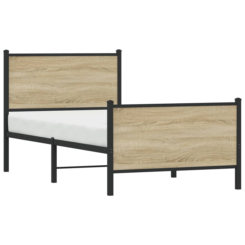 sengeramme uden madras 80x200 cm metal sonoma-eg