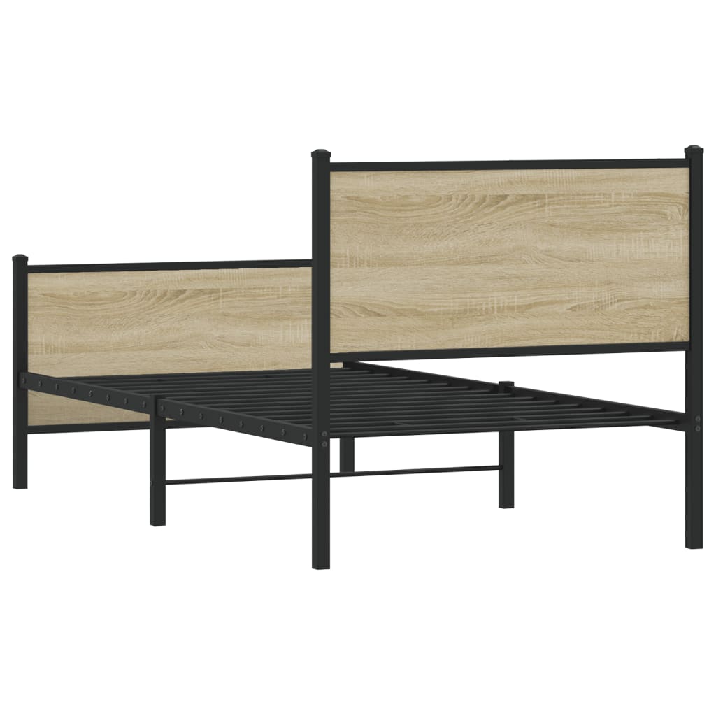 sengeramme uden madras 80x200 cm metal sonoma-eg
