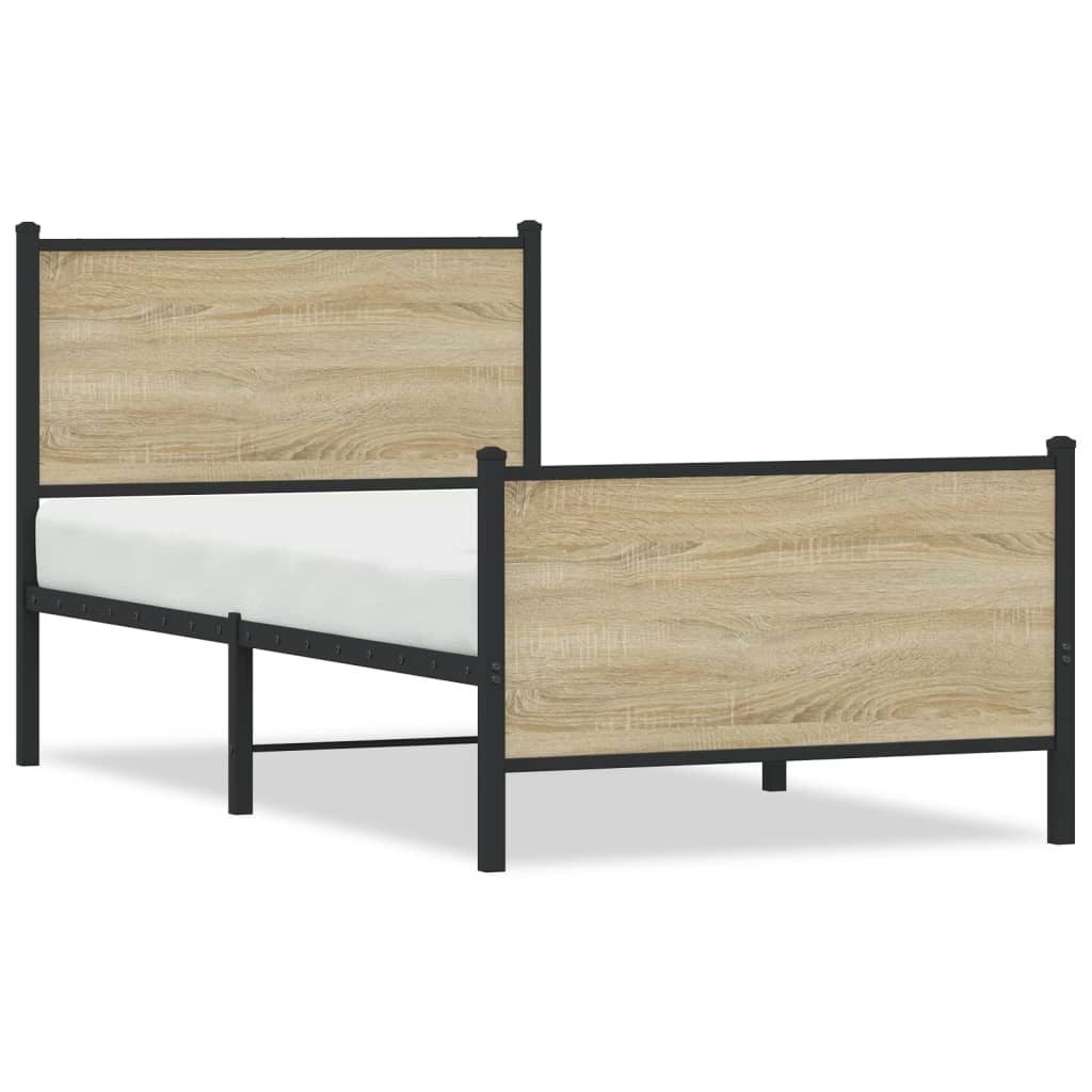 sengeramme uden madras 90x190 cm metal sonoma-eg