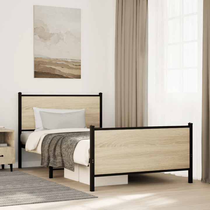 sengeramme uden madras 100x190 cm metal sonoma-eg