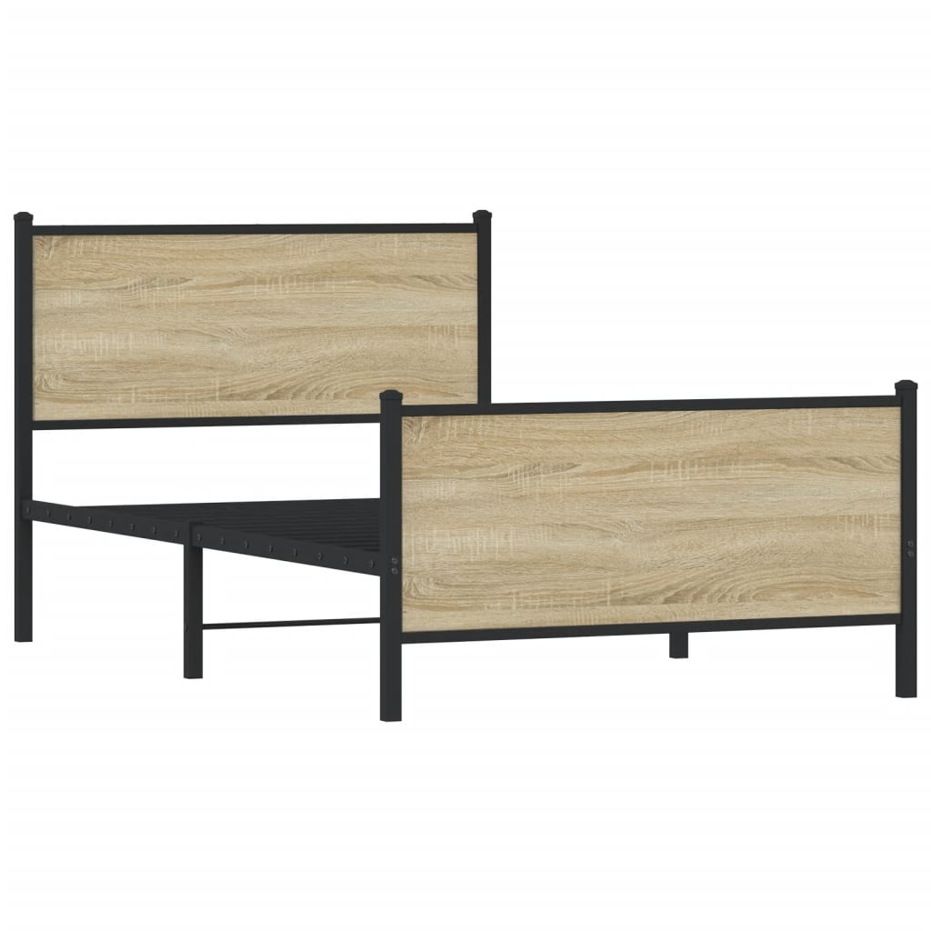 sengeramme uden madras 100x200 cm metal sonoma-eg