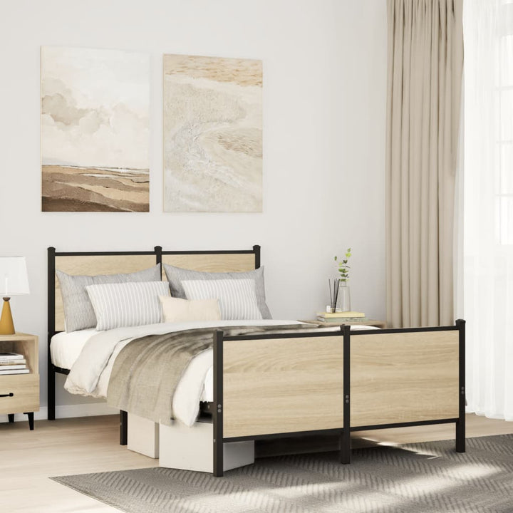 sengeramme uden madras 120x190 cm metal sonoma-eg