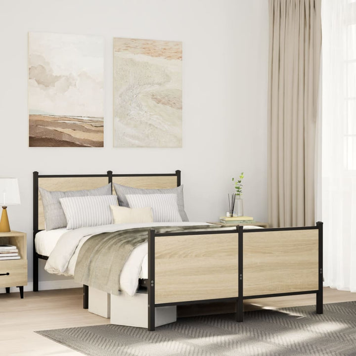 sengeramme uden madras 120x200 cm metal sonoma-eg