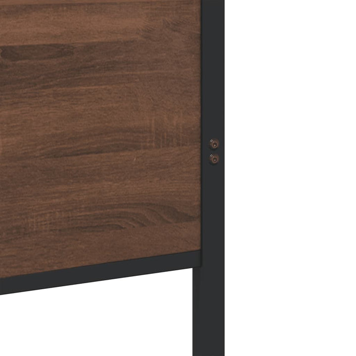 sengeramme 120x190 cm uden madras metal brun egetræsfarve
