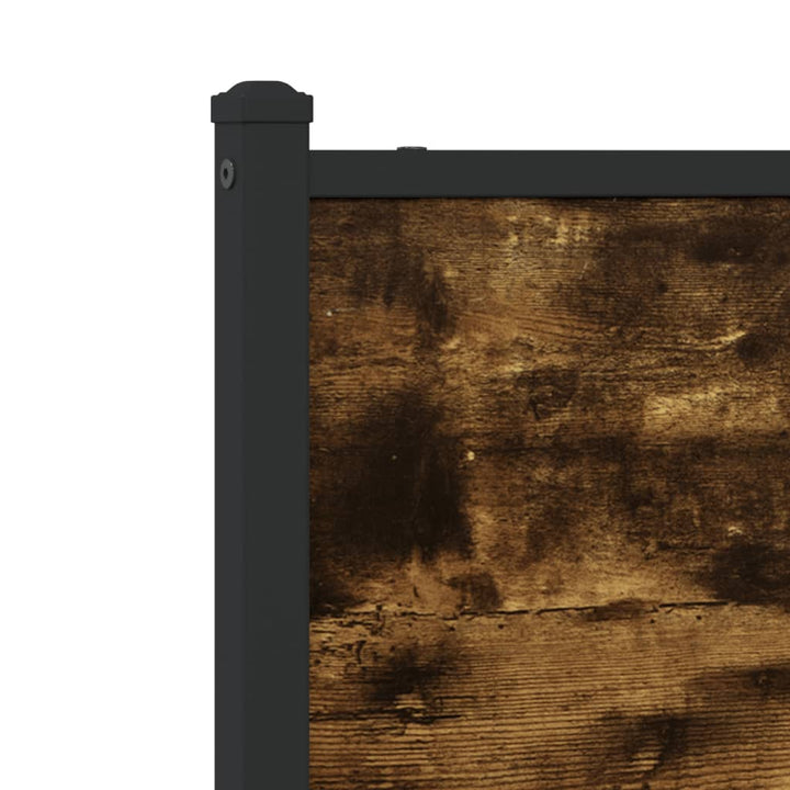 sengeramme uden madras 150x200 cm metal røget egetræsfarve