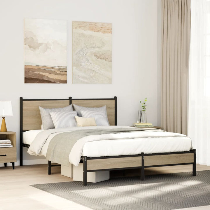 sengeramme uden madras 140x200 cm metal sonoma-eg