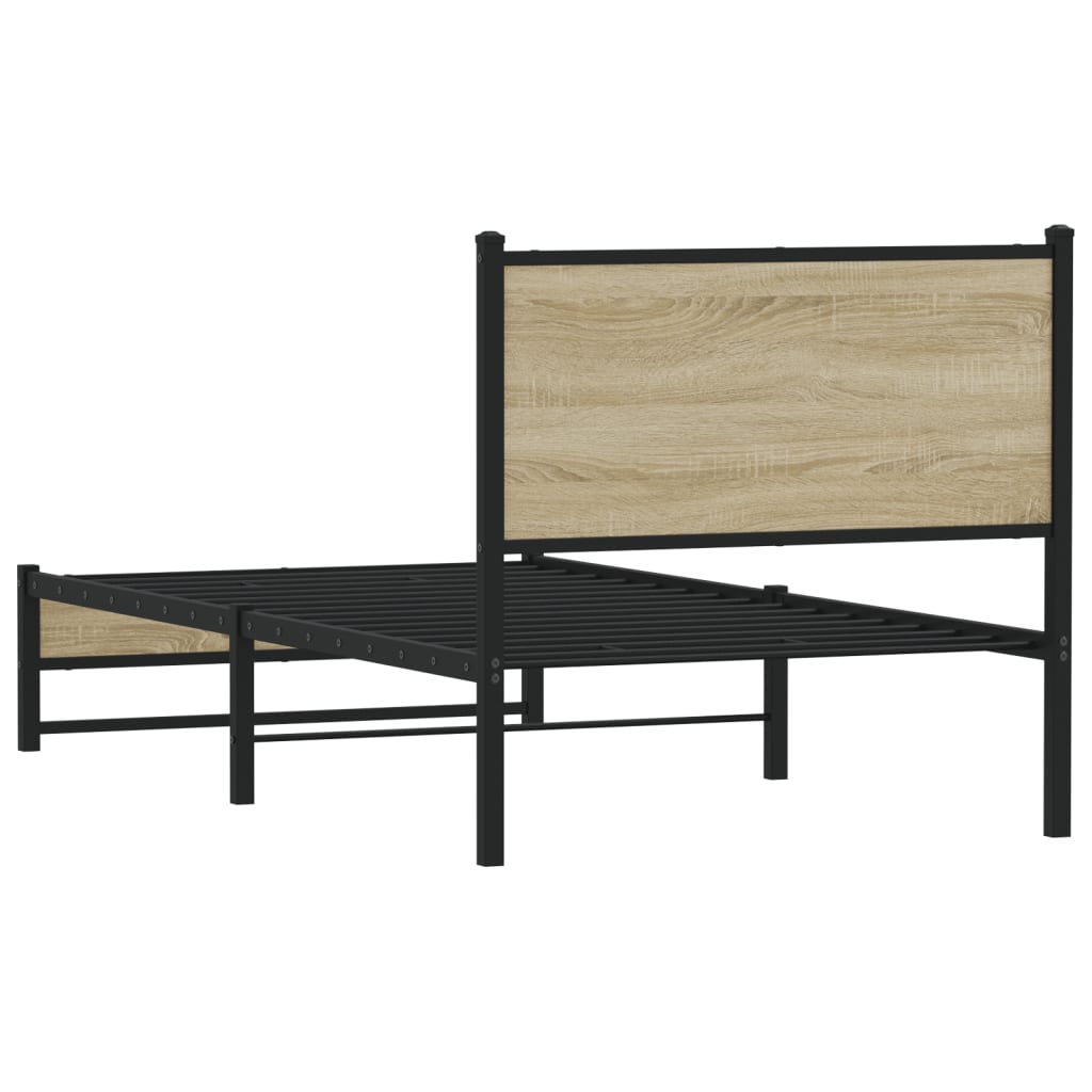 sengeramme uden madras 90x190 cm metal sonoma-eg