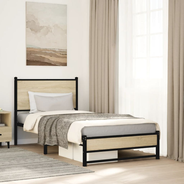sengeramme uden madras 90x190 cm metal sonoma-eg