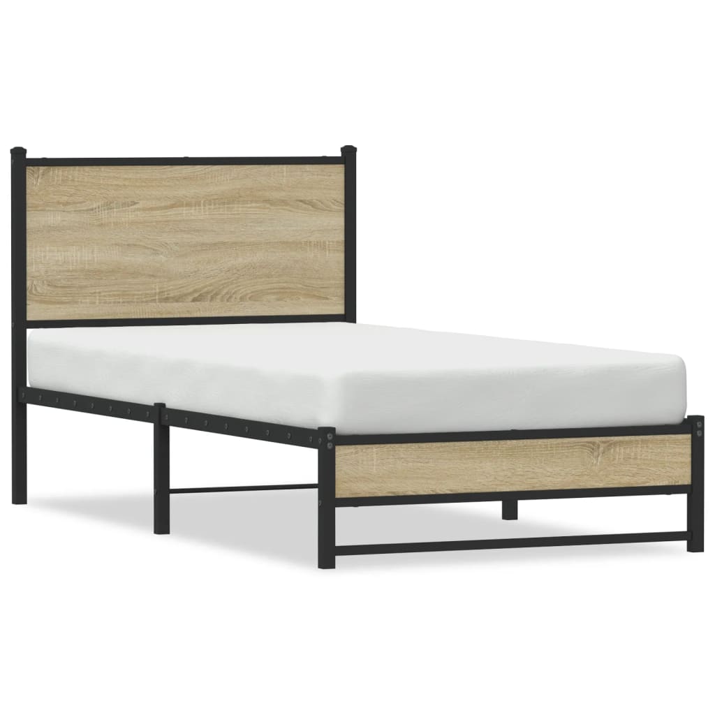 sengeramme uden madras 90x200 cm metal sonoma-eg