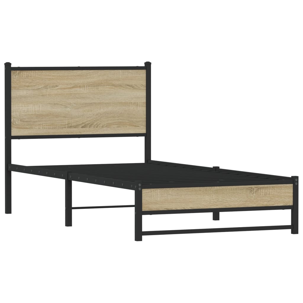 sengeramme uden madras 90x200 cm metal sonoma-eg