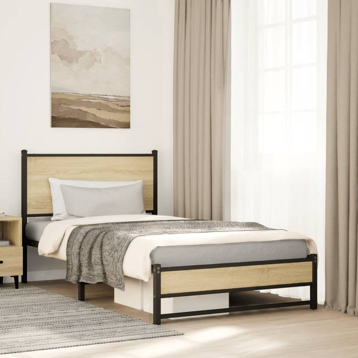 sengeramme uden madras 100x190 cm metal sonoma-eg