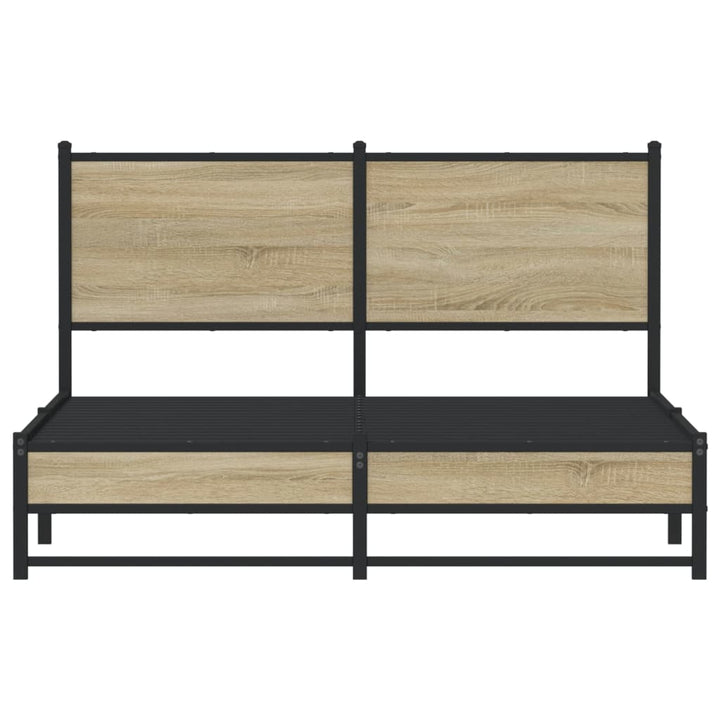 sengeramme uden madras 140x190 cm metal sonoma-eg